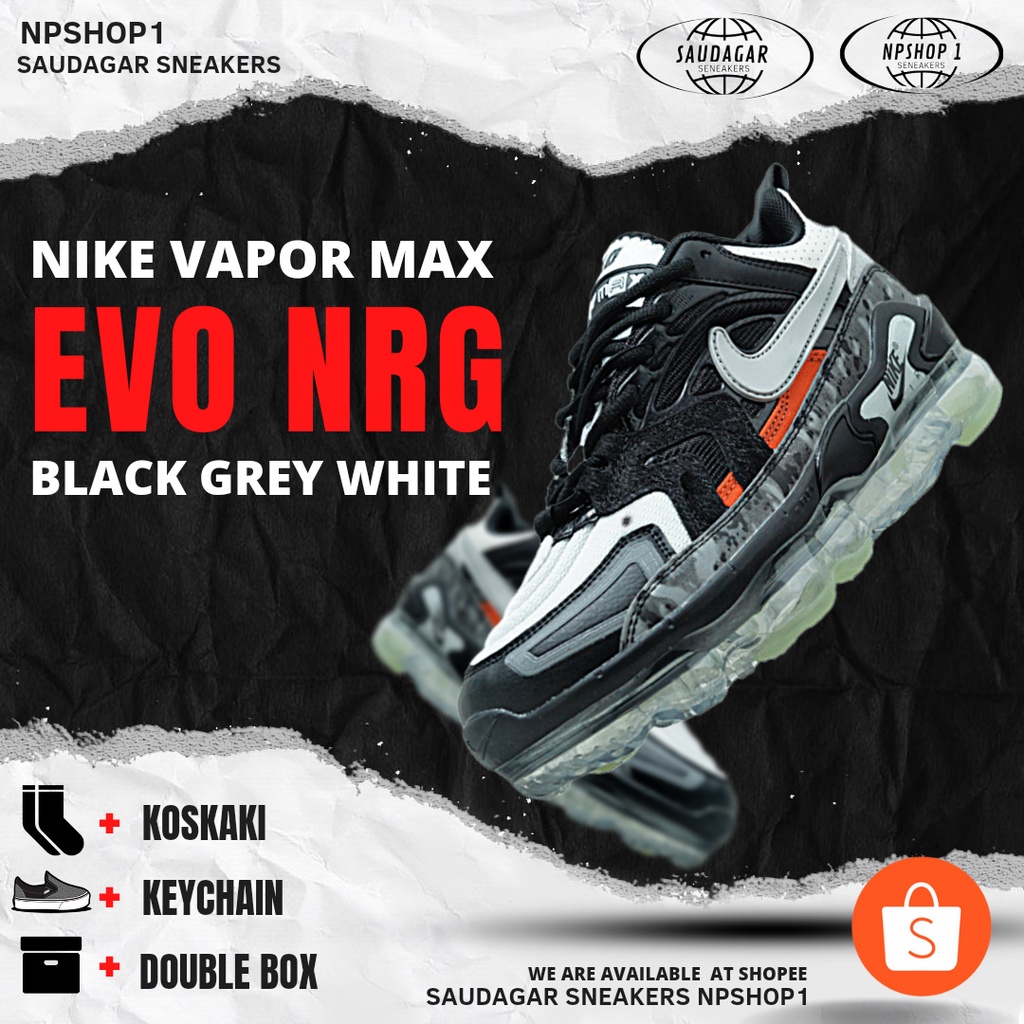 [100% Poto Asli ] Nike Air Max EVO ORG Black Grey White