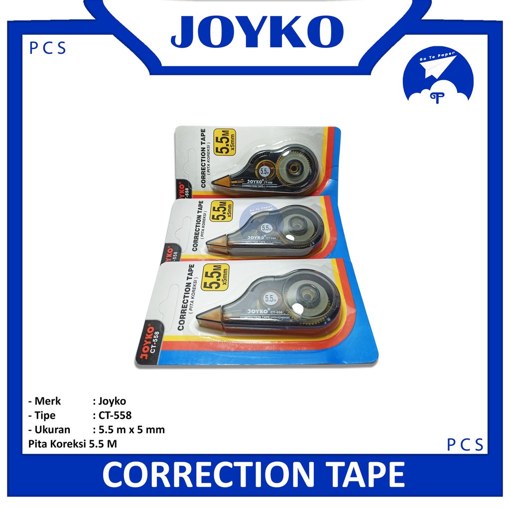 Joyko Ccorrection Tape CT - 558 - TipEx Kertas / TipeEx Kertas - Pcs