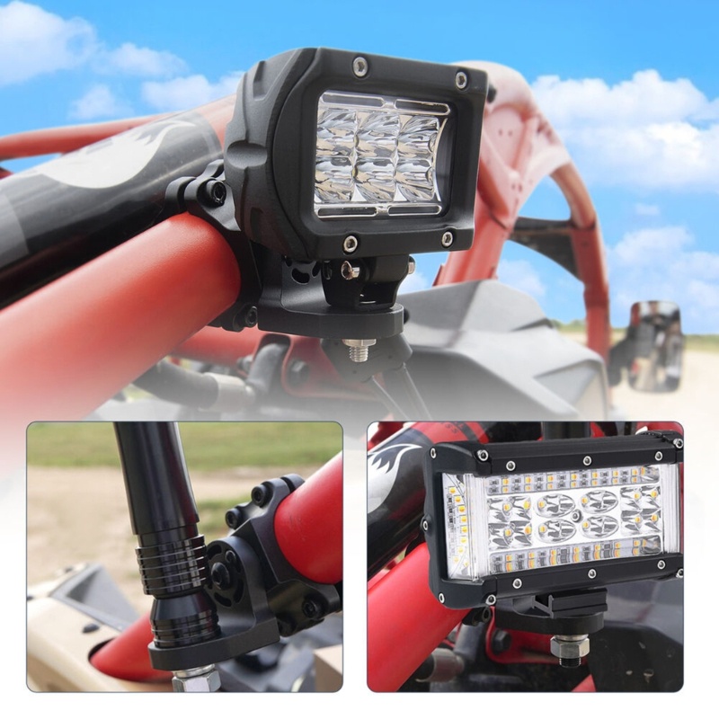 Bracket Dudukan Lampu Cambuk LED 1.75 &quot;Ke 2&quot; Untuk UTV ATV 4WD