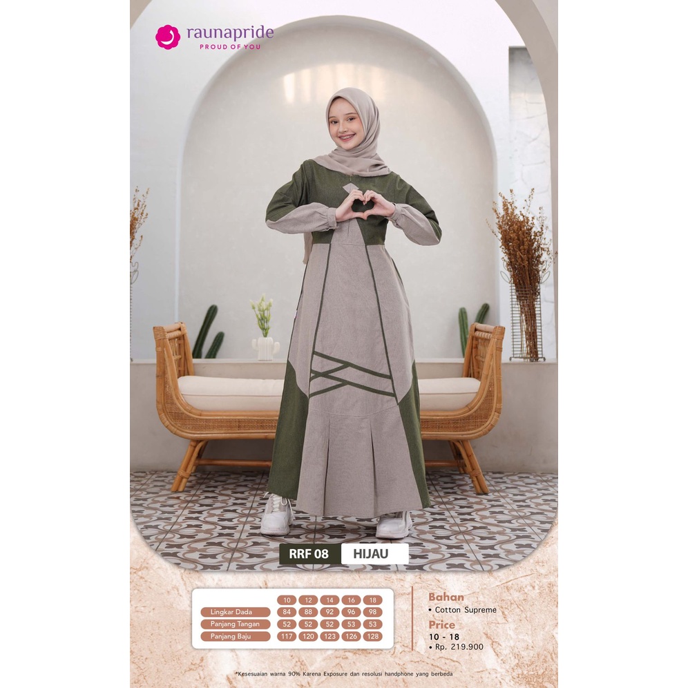 TERBARU GAMIS REMAJA RAUNA SARIMBIT KELUARGA RRF 08 HIJAU,MAROON,NAVY