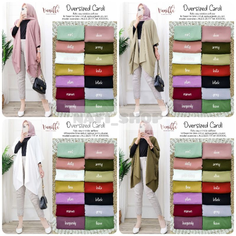 OVERSIZED CARDI ORI VANILLA