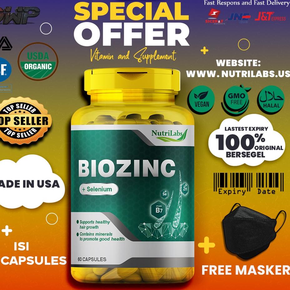 Buruan Order Nutrilabs Biozinc Biotin Zinc Selenium - 60 Capsules Teroke
