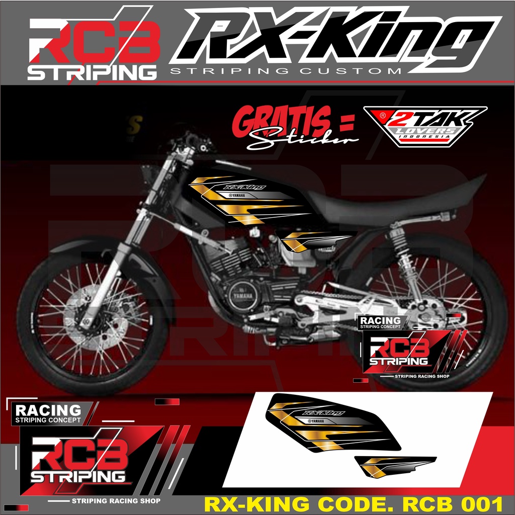 Sticker Striping Variasi KEREN Rx King - Striping Motor Rx King / Rx King Minimalis Terbaru RCB 001