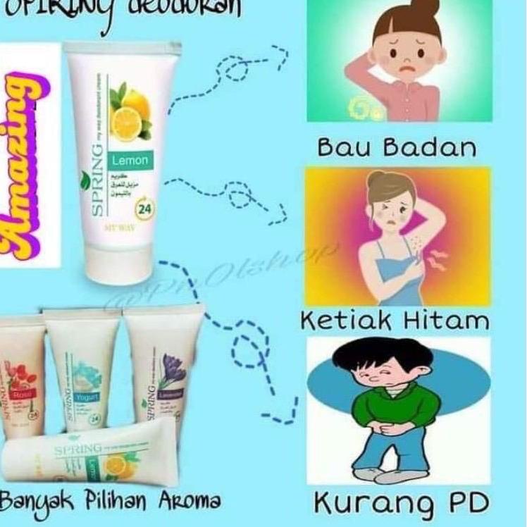 Semangat Abis--my way deodorant cream tahan 24 jam / spring deodoran royal oud / yogurt honey / cucu