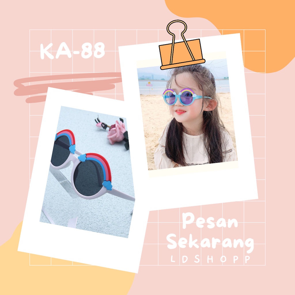 LDS KA-88 Kacamata Anak New Trend/Fashion Anak Unisex Terbaru Model Pelangi/Rainbow High Quality Import Style Korea