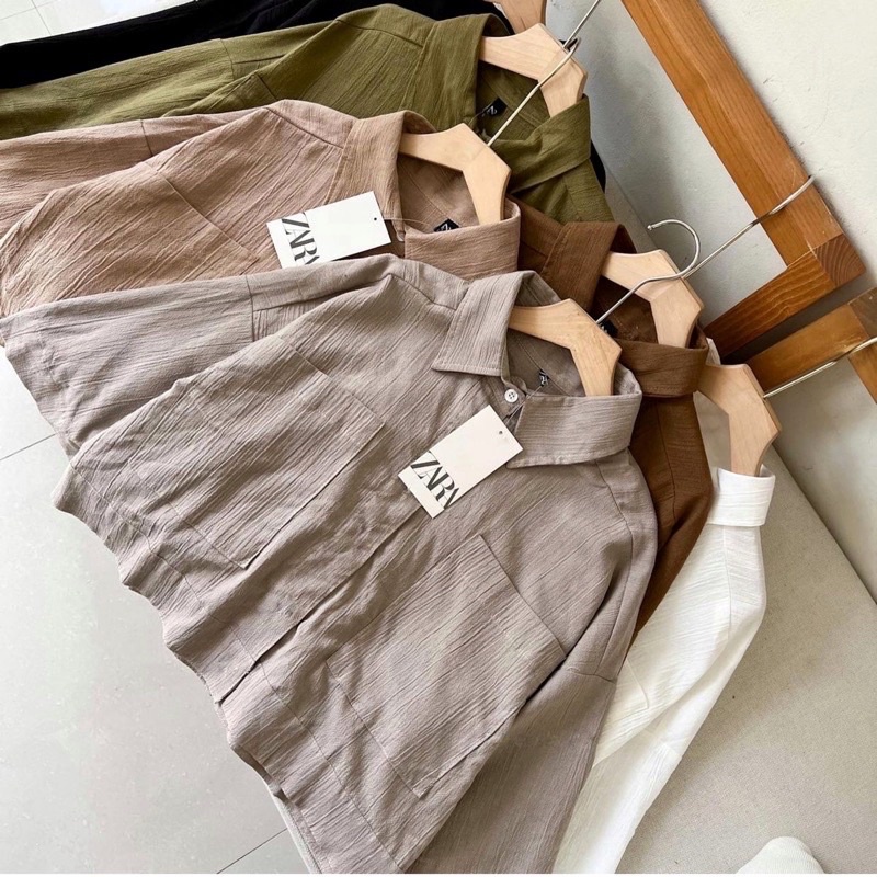 VEXIOS - ZRD OOTD Kemeja AZURA / ZAVILA SHIRT RAYON CRINKLE // KEMEJA JUMBO SAKU 2 / Atasan Kem casu