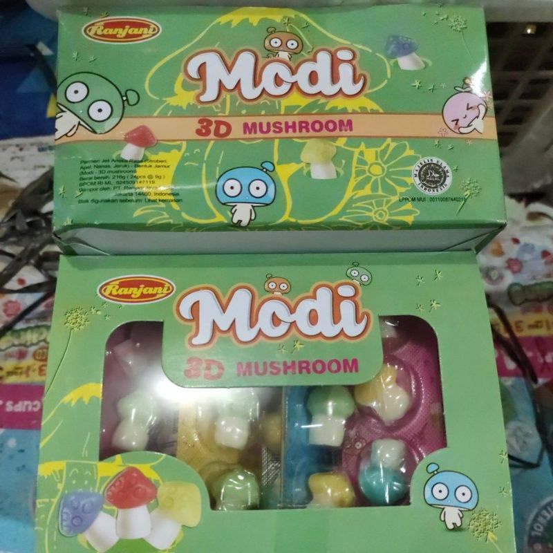 modi 3d mushroom permen jeli aneka rasa