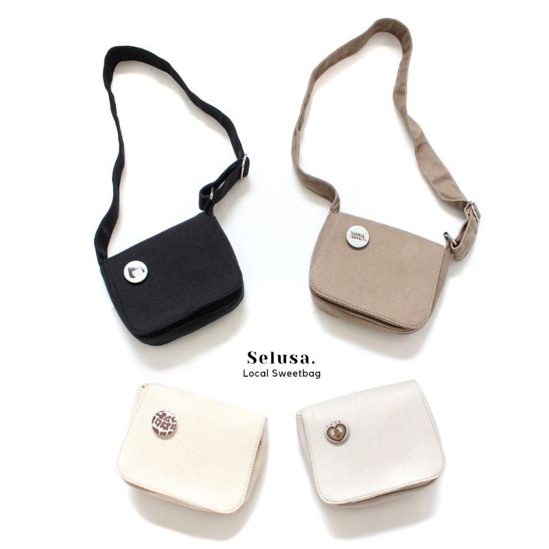 SELUSA AISHLA MINI SLINGBAG KANVAS PREMIUM | Tas Selempang Tas Bahu