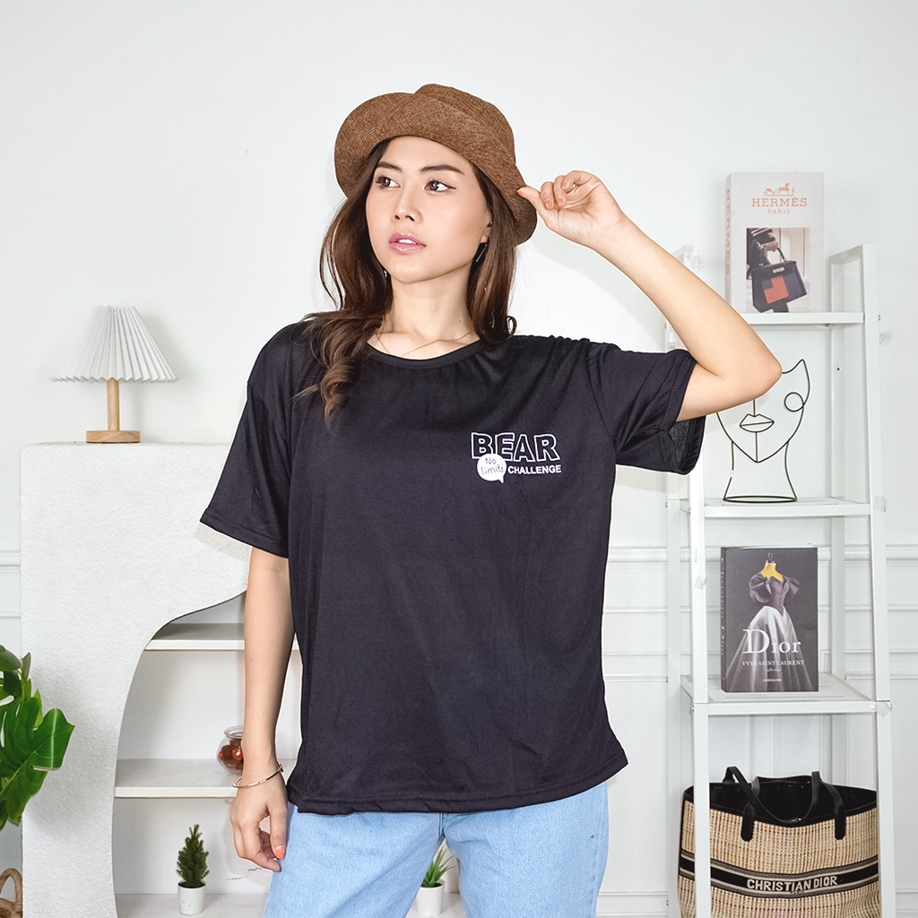 AFI - EC - Kaos Oversize Wanita Challenge Bear (LD 106, P 65)