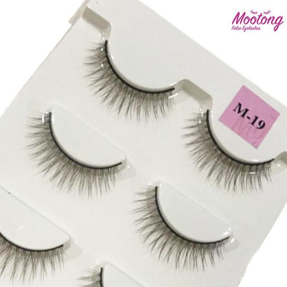 Sale [OFFICIAL] Mootong False Eyelashes - M19 (3 Pairs) /EYE LINER/EYE SHADOW/BULU MATA PALSU/LEM BU