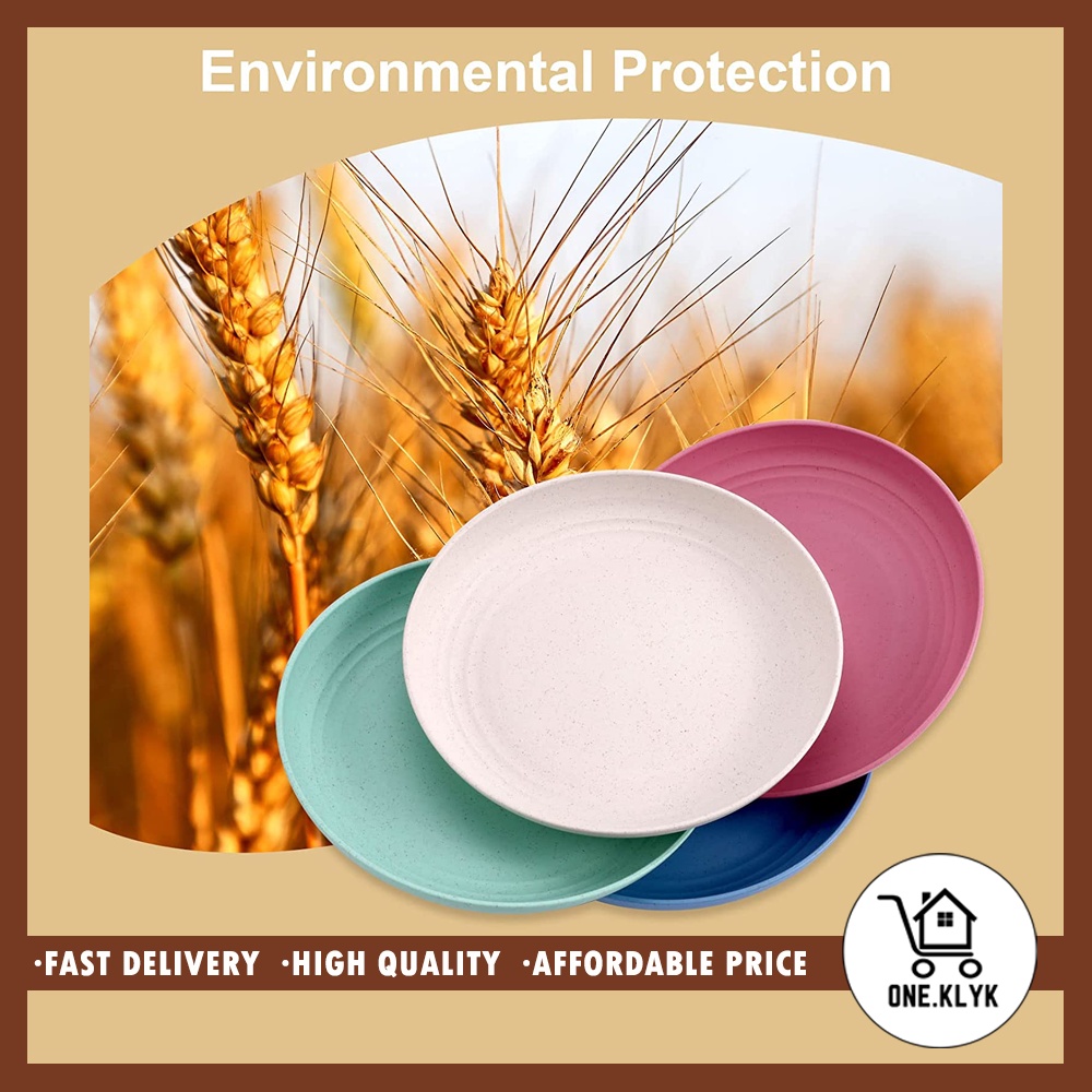 Piring Ukuran 25 cm | Piring Makan Piring Lauk Anti Pecah | Piring Makan Anak Wheat Straw Anti Pecah