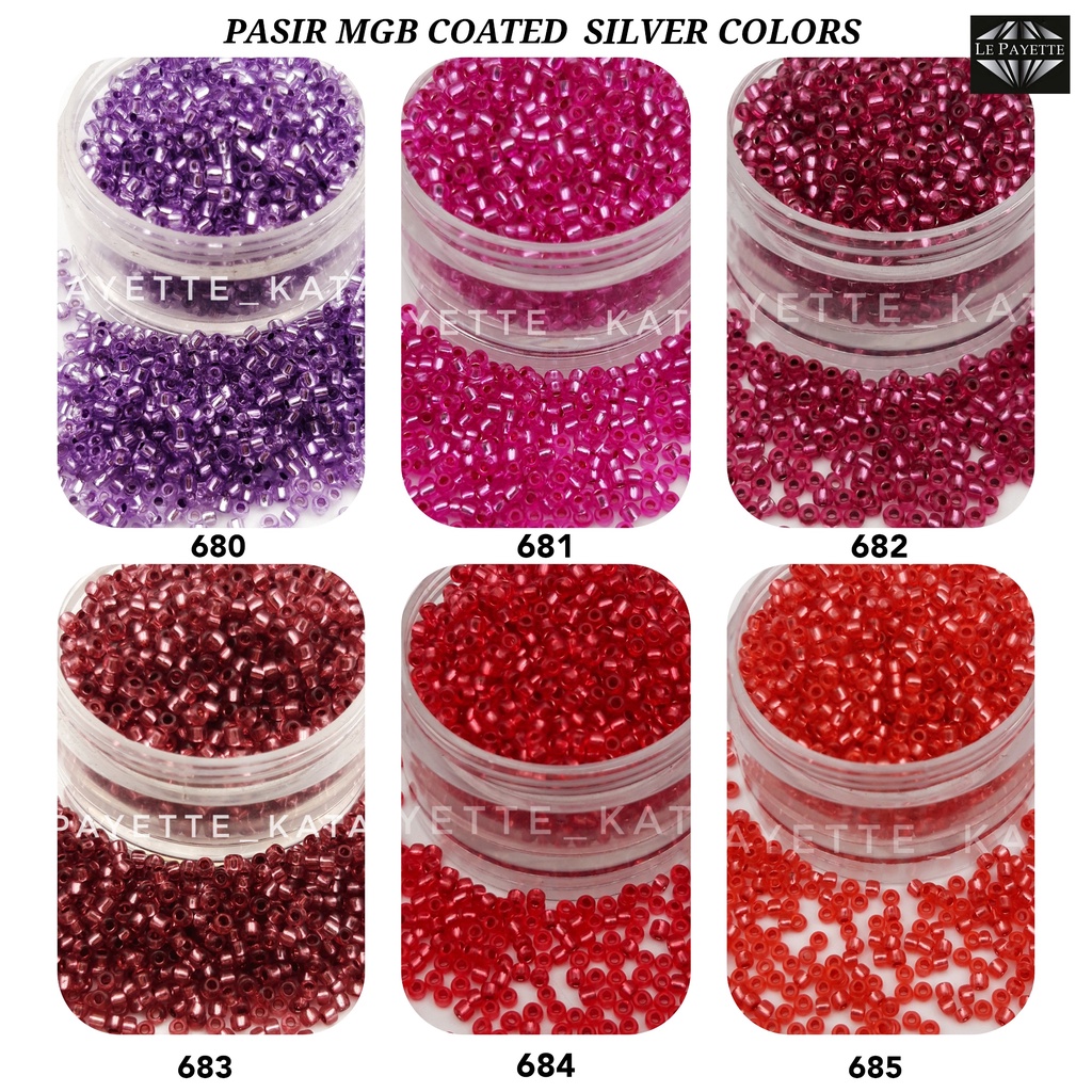Payet Pasir MGB Coated Silver Colors 12 /O - (680-691)