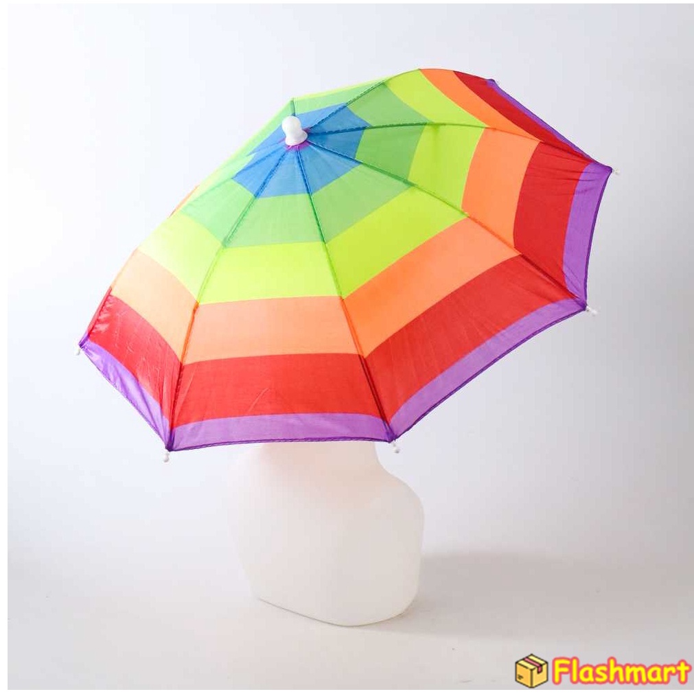 Flashmart Topi Payung Umbrella Hat / Topi Payung ini merupakan terobosan baru yang dapat Anda gunakan untuk menghindari terik matahari ataupun hujan, payung teduh ini sangat ringan dan tidak membebani kepala Anda, membuat Anda dapat bergerak dengan bebas