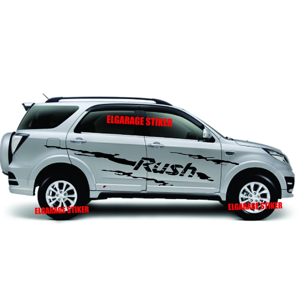 Stiker mobil toyota rush cutting stiker body mobil rush stiker mobil rush terbaru