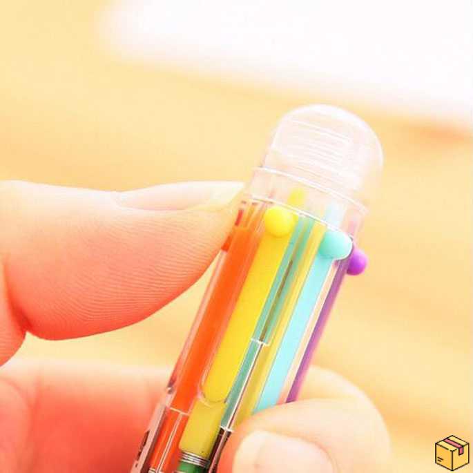 Flashmart Pulpen 6 in 1 Pena Bolpoin Warna-Warni Multi Colored Pen