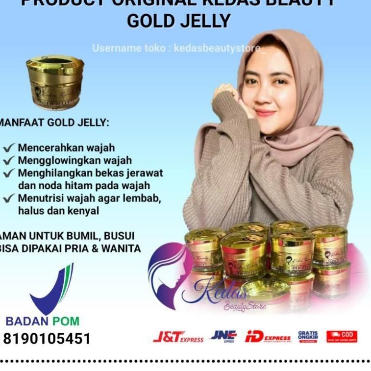 HOT PRODUCT paket perawatan wajah kedas beauty 2in1 sabun dan gold jelly kedas beauty 100% ORI @ 880