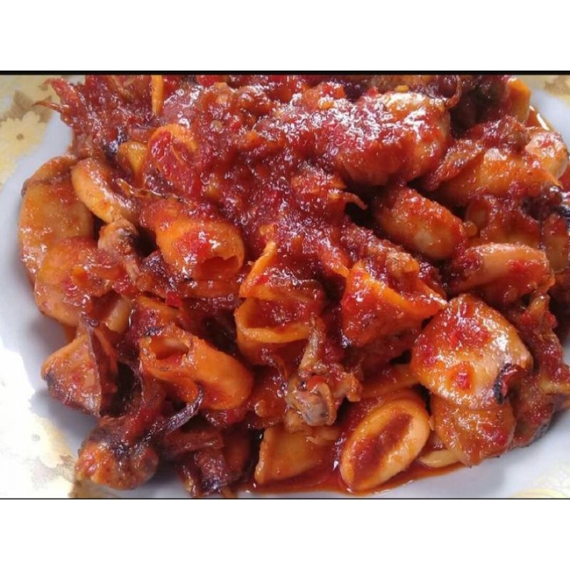 

cumi asin balado siap makan vakum