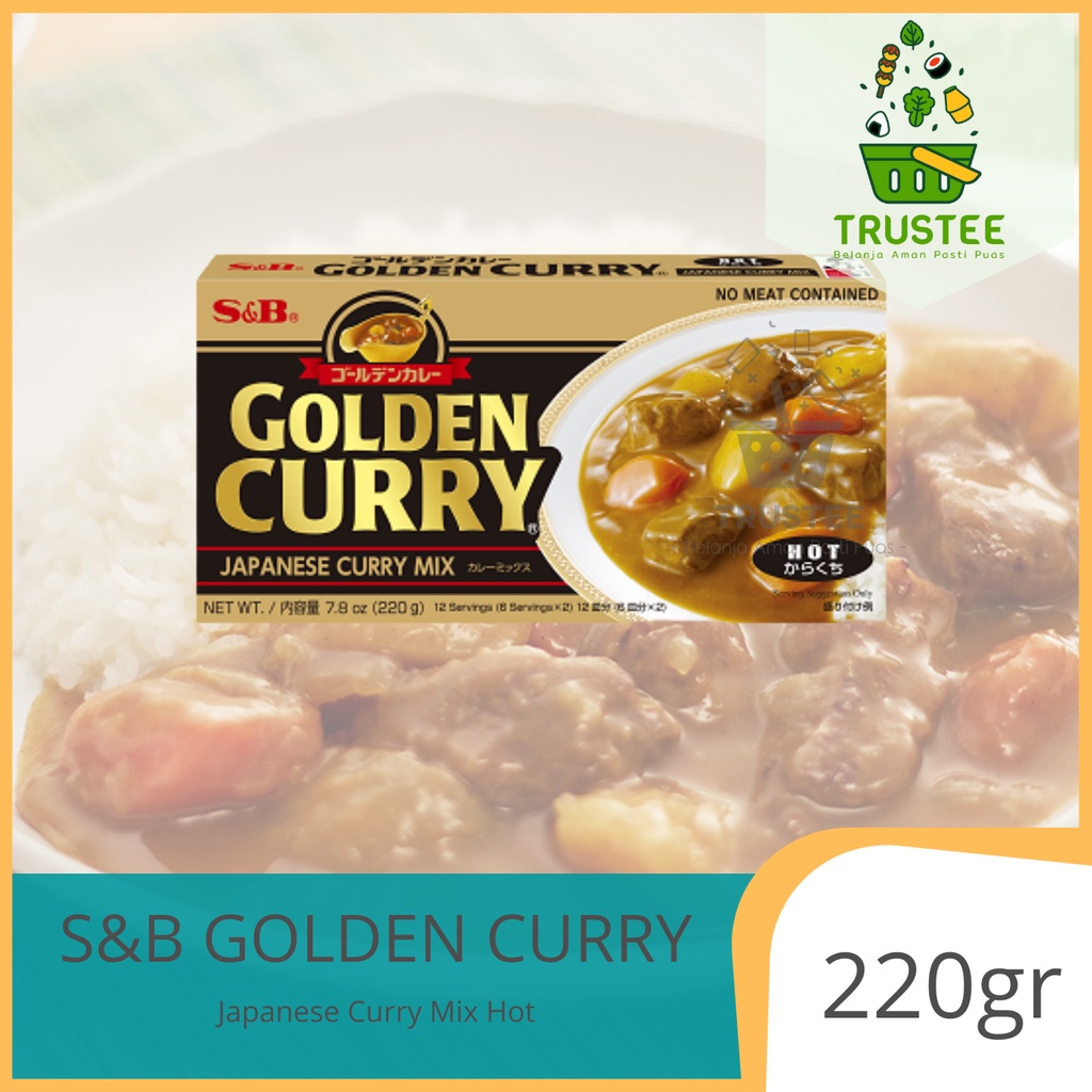 

S&B Golden Curry Sauce Mix HOT 220gr / Bumbu dapur saus kari kare import impor jepang pedas