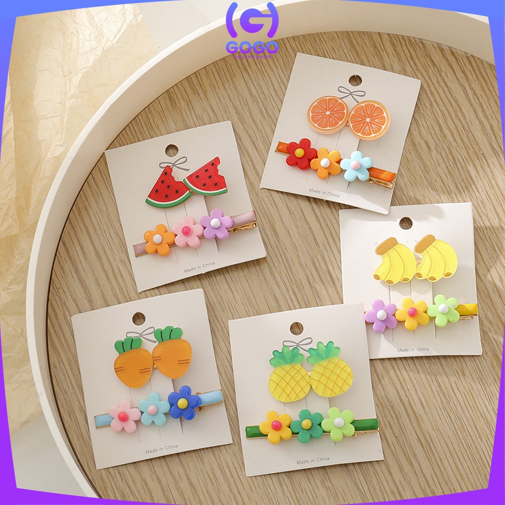 GOGO-C318 Jepit Rambut Korea Anak Karakter Buah / Jepitan Rambut Anak Perempuan / Hairpin Rambut Cewek / Hair Clips Wanita