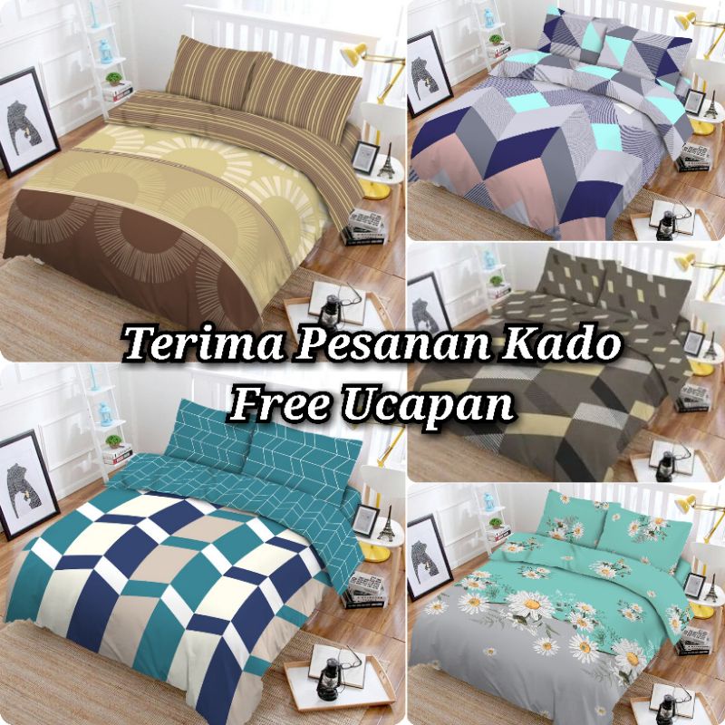 Vito Bed Cover Set 160x200 / 180x200 Queen King 160 180 Couple In Love Ethan Eden Geometric Harvest 