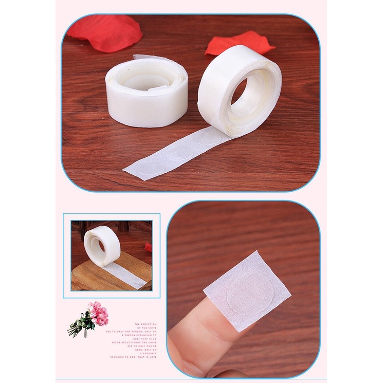 100pcs Double Tape Bulat 1cm 10mm Lem Balon dekorasi dinding diy Sticky Note Kulkas Rapid Lem Epoxy Bening 5 Menit Besi Keramik Kaca