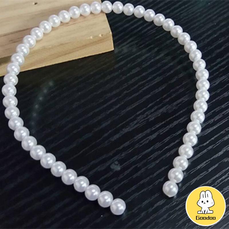 Pearl Headband Headband Aksesoris Rambut Anak Manik-manik Tangan Putri -Doo