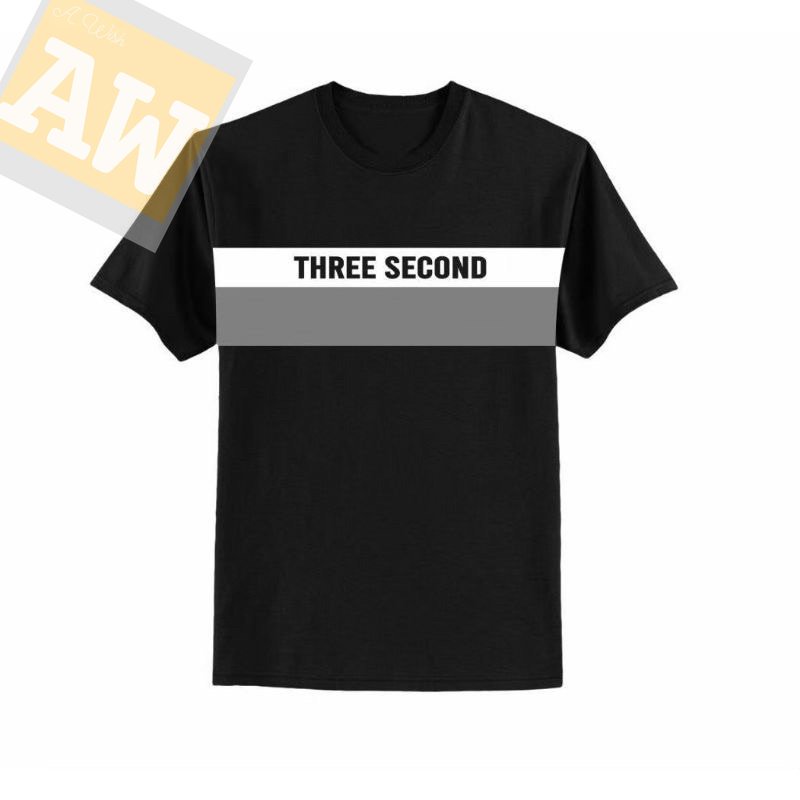 Kaos Pria Distro Keren Tshirt Distro Baju Kaos Pria Three Second Original Lengan Pendek M L XL