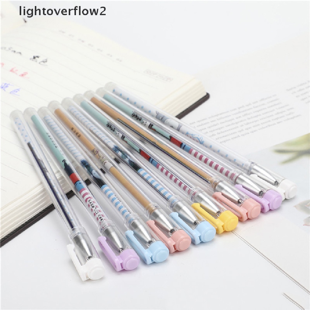 (lightoverflow2) Pulpen Gel Transparan Bisa Dihapus Model Minimalis