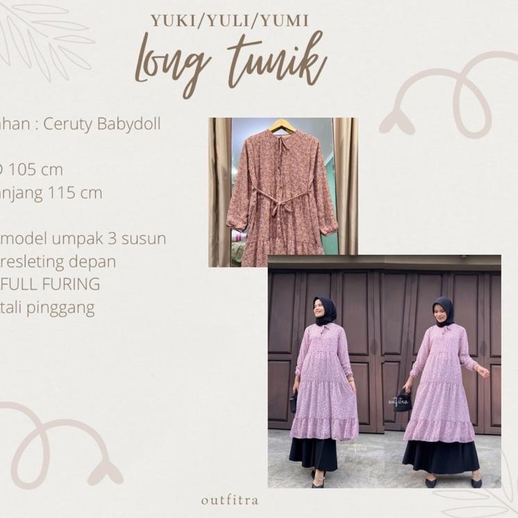 kruy [COD] Tunik Ceruty Babydoll motif bunga busui friendly - Midi Dress ceruti kembang - fashion muslim ⏎ 66