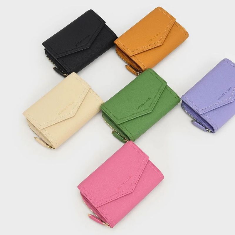 CK Small Envelope Wallet / CK Envelope Short Wallet / CK Stitch Trim Envelope Wallet