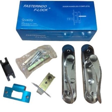 KUNCI PINTU KAMAR MANDI GAGANG PINTU SET/Kunci Kamar Mandi Model Handle Chrome/ GAGANG KUNCI PINTU H