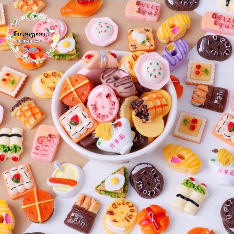 Miniatur Makanan Barbie (isi 5pcs RANDOM) - Miniatur Makanan Supermarket - Dollhouse Miniature - Aks