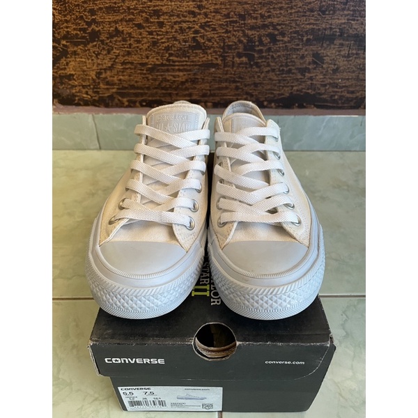 PRELOVED - CONVERSE CHUCK TAYLOR ALL STAR II OX WITH LUNARLON "WHITE/POWDER BLUE"