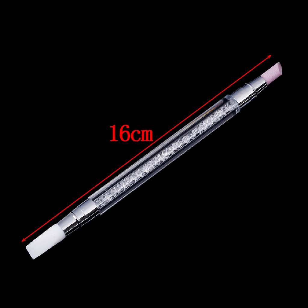 (lightoverflow2) 1pc pen quartz Silikon Dua Sisi Untuk Menghilangkan Kutikula (ID)