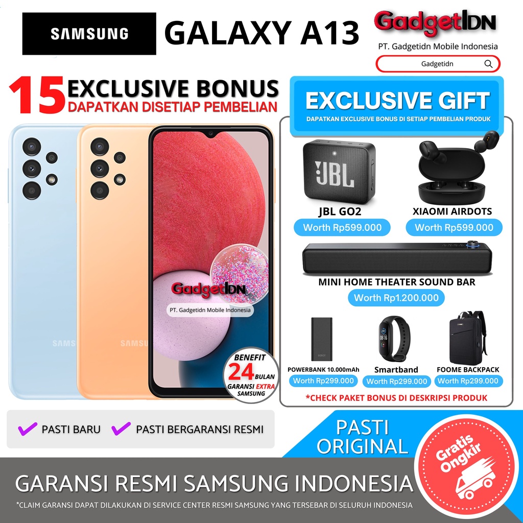 SAMSUNG GALAXY A13 4/128GB 6/128GB GARANSI RESMI SAMSUNG