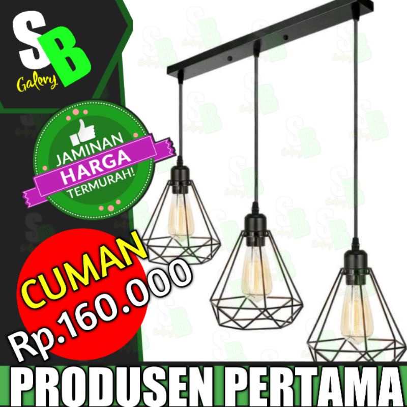 Jual Kap Lampu Gantung In Diamond Kap Mini Besi M Shopee Indonesia