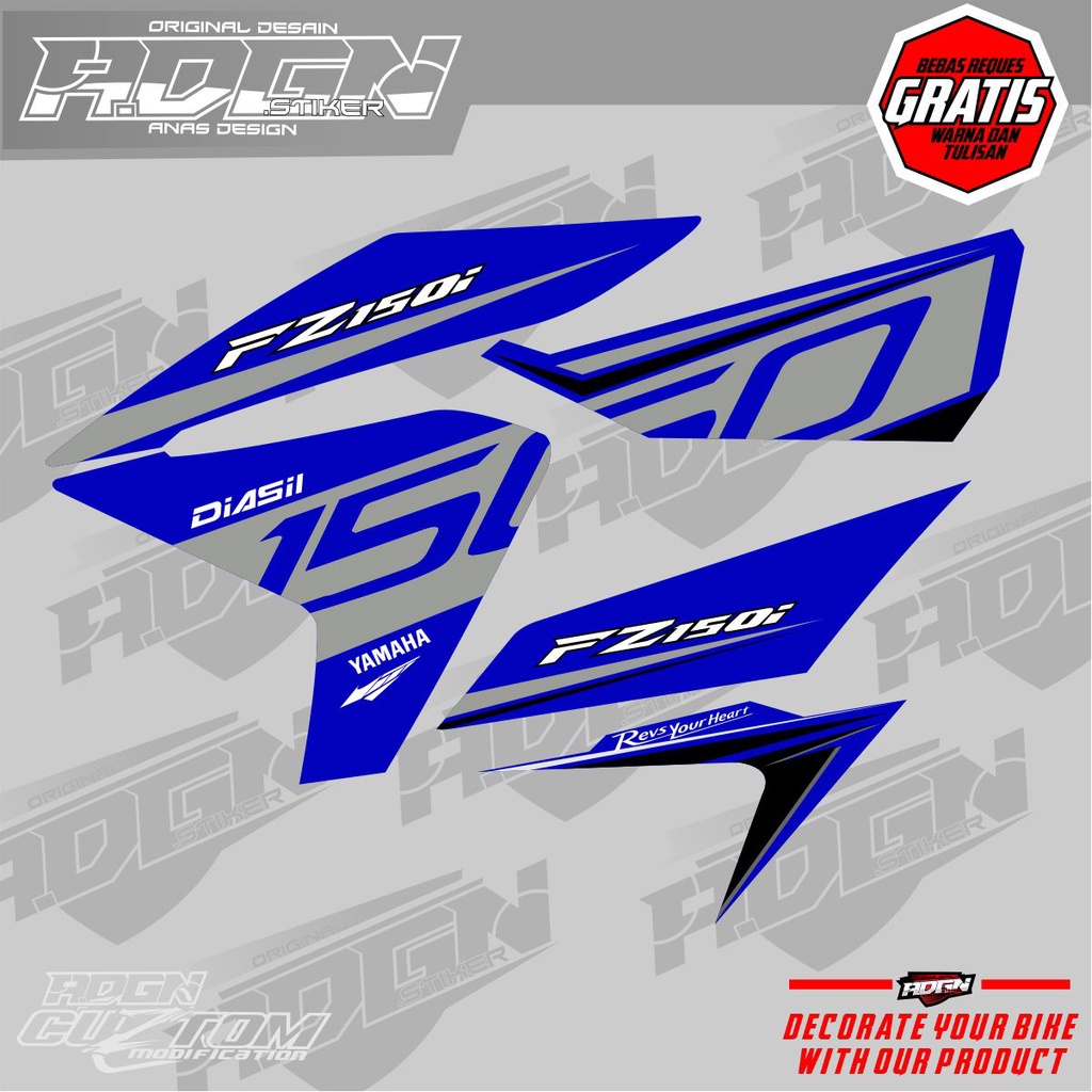 Striping New Vixion NVL motif gp simple custom fz150