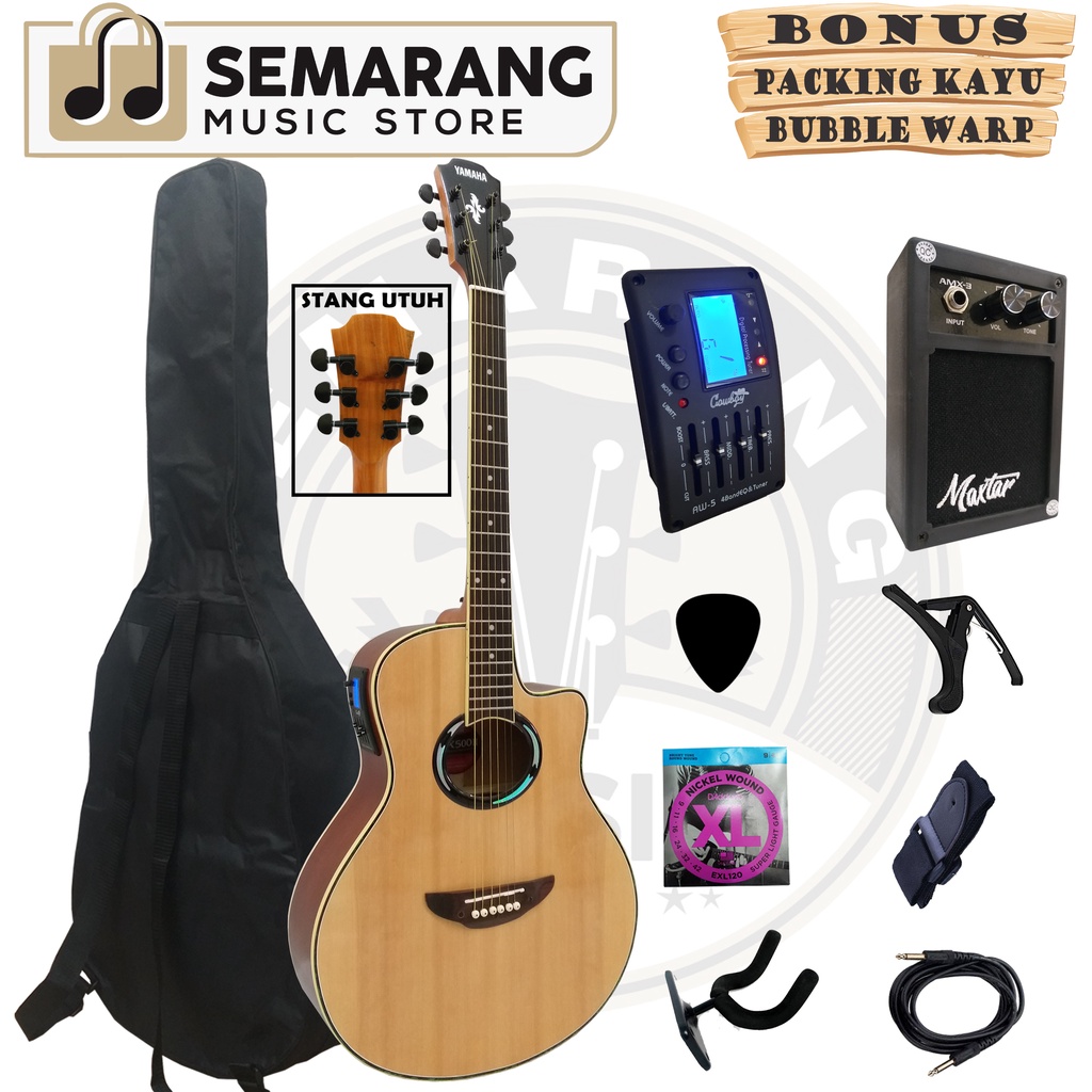 Gitar Akustik Elektrik APX 500II Equalizer Tuner Cowboy AW-5 Double Run Stang Utuh Tanpa Sambungan