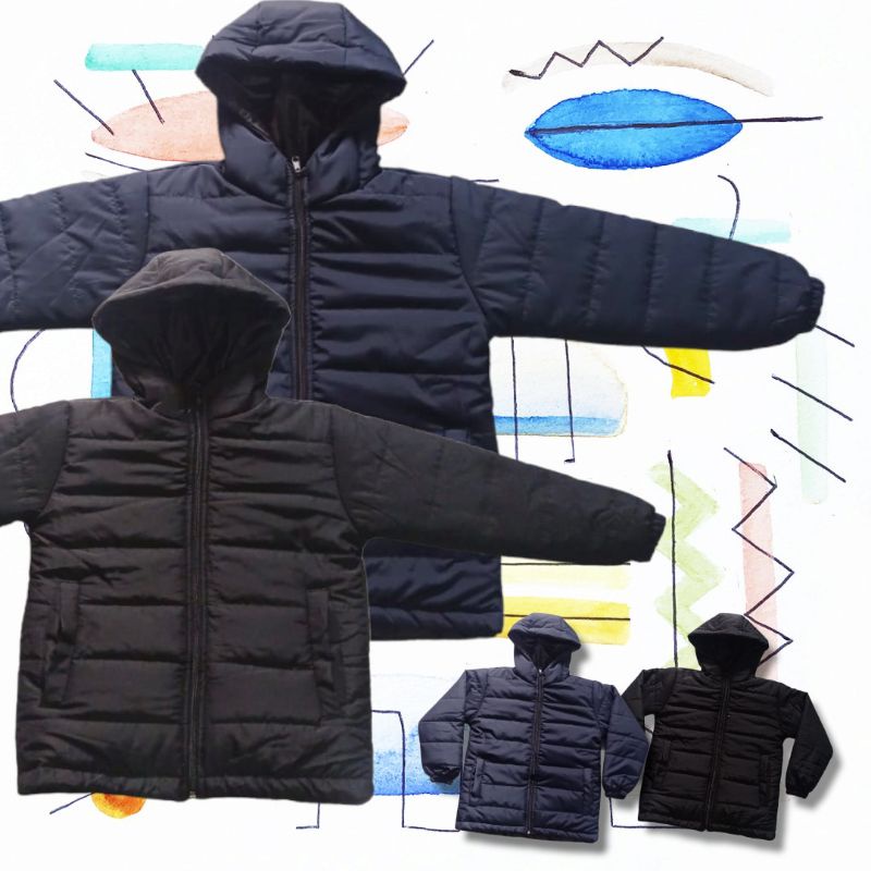 jaket gelembung anak tebal - jaket puffer anak laki-laki dan perempuan usia 2-13 thn