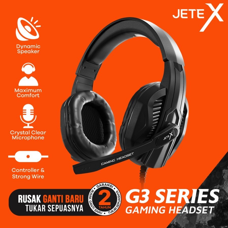 Bundling Headphone Gaming JETE G3 + Mouse Gaming JETE MSX1