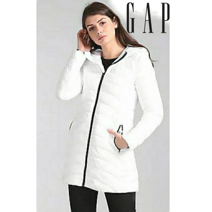 jaket wanita  Jaket Longlin GAP Wanita dewasa Putih - Putih, S Jaket wanita halus terbaru kirim hari