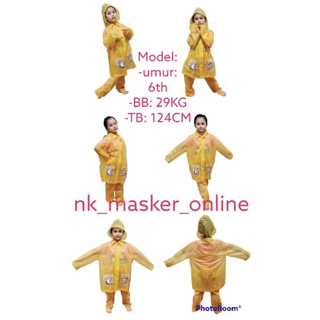 jas hujan setelan elmondo anak/remaja