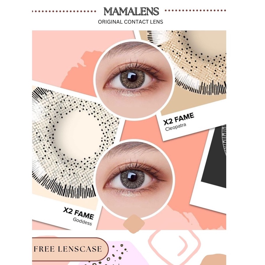 Softlens X2 Fame Normal &amp; Minus -0.50 sd -3.00 Free Lenscase - MAMALENS