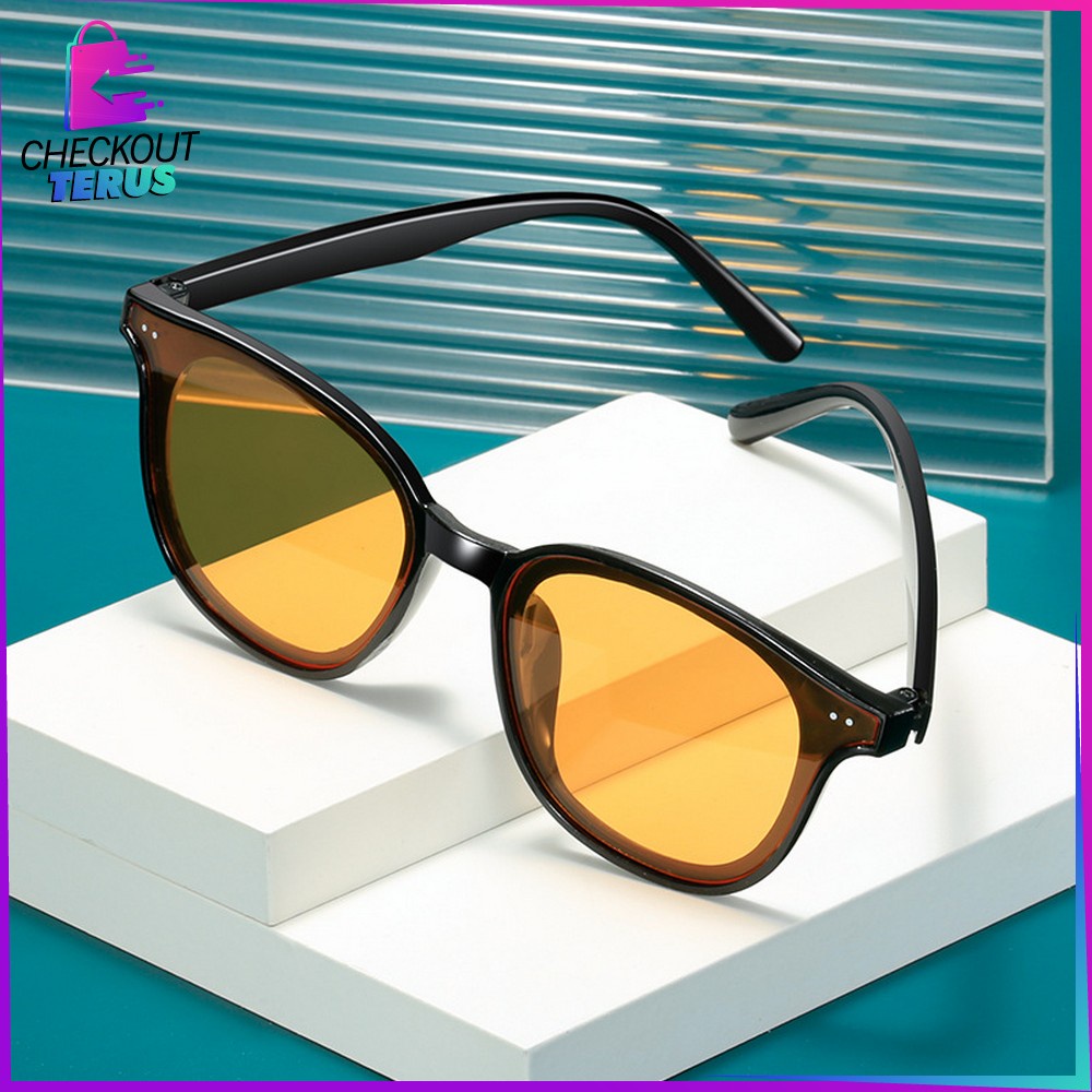 CT C654 Kacamata Korean Fashion Kaca Mata Vintage Retro Korea Sunglasses Kuning Pria Wanita Unisex Fashion