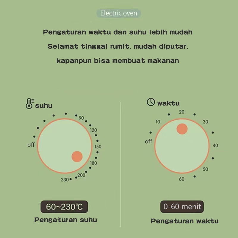 Oven Listrik Low Watt 12L Microwave Pemanggang Electric Penghangat Makanan