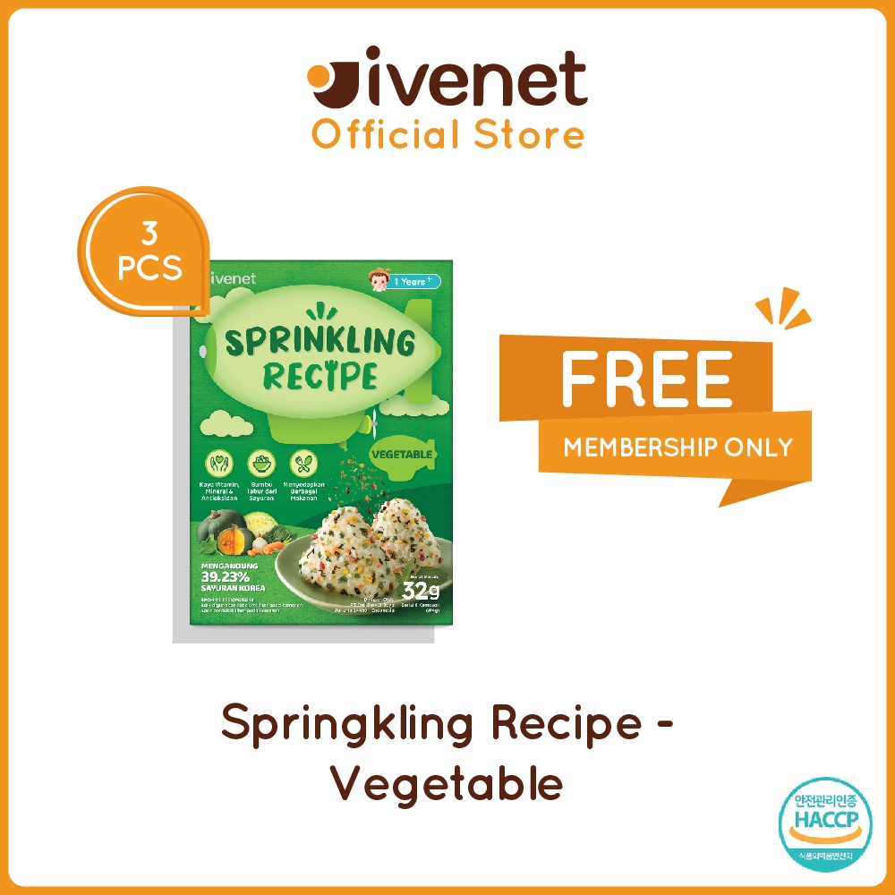 

Free 3pcs Springkling Recipe - Vegetable