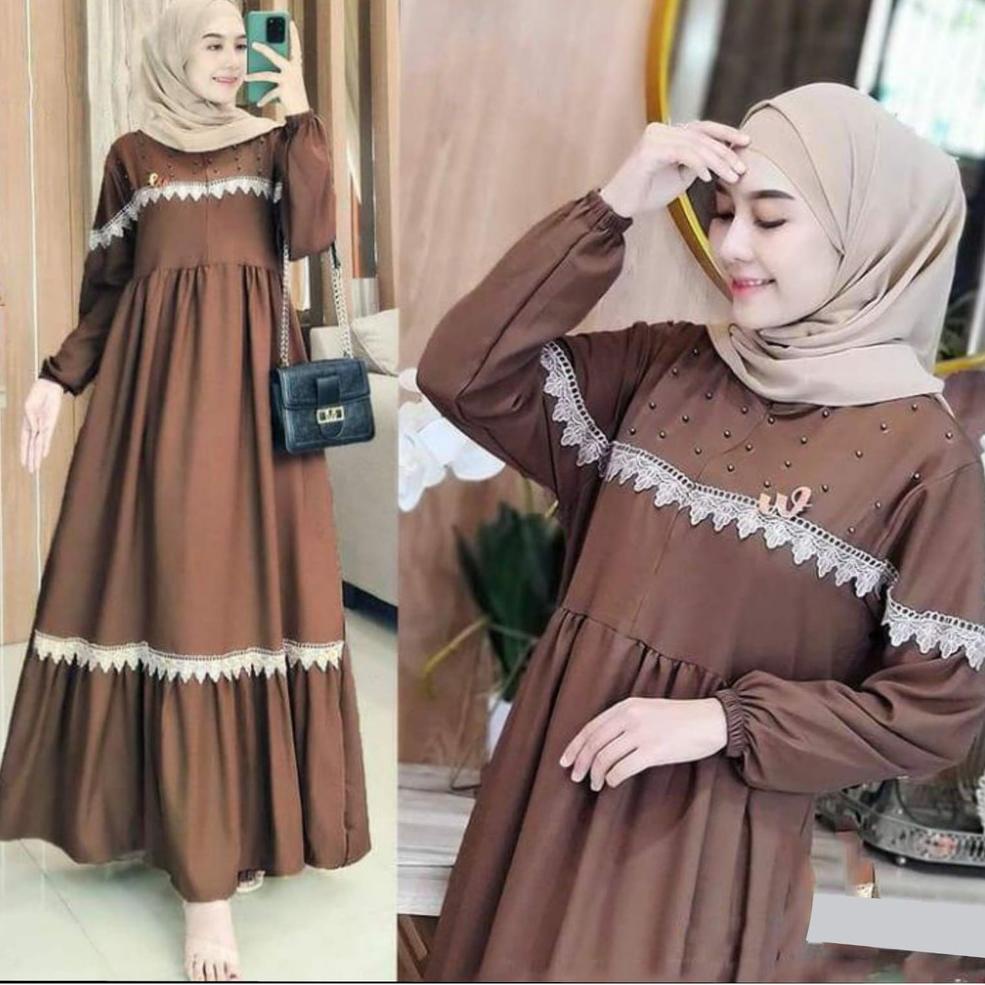 MIS.22Oc22ғ ▫ Gamis wanita/gamis kondangan wanita/Gamis muslim 2022/SANDRINA/Ukuran L-XL