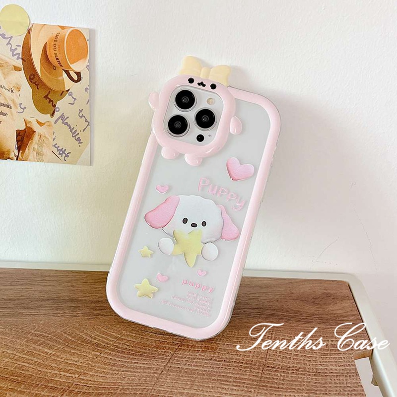 Oppo A78 A17 A17k A57 A77s A16 A16s A15 A15s A74 A54 A95 A94 A3s A12e A5 A9 2020 Reno 7Z 6 5F Casing Handphone Anak Anjing Lucu Soft Cover