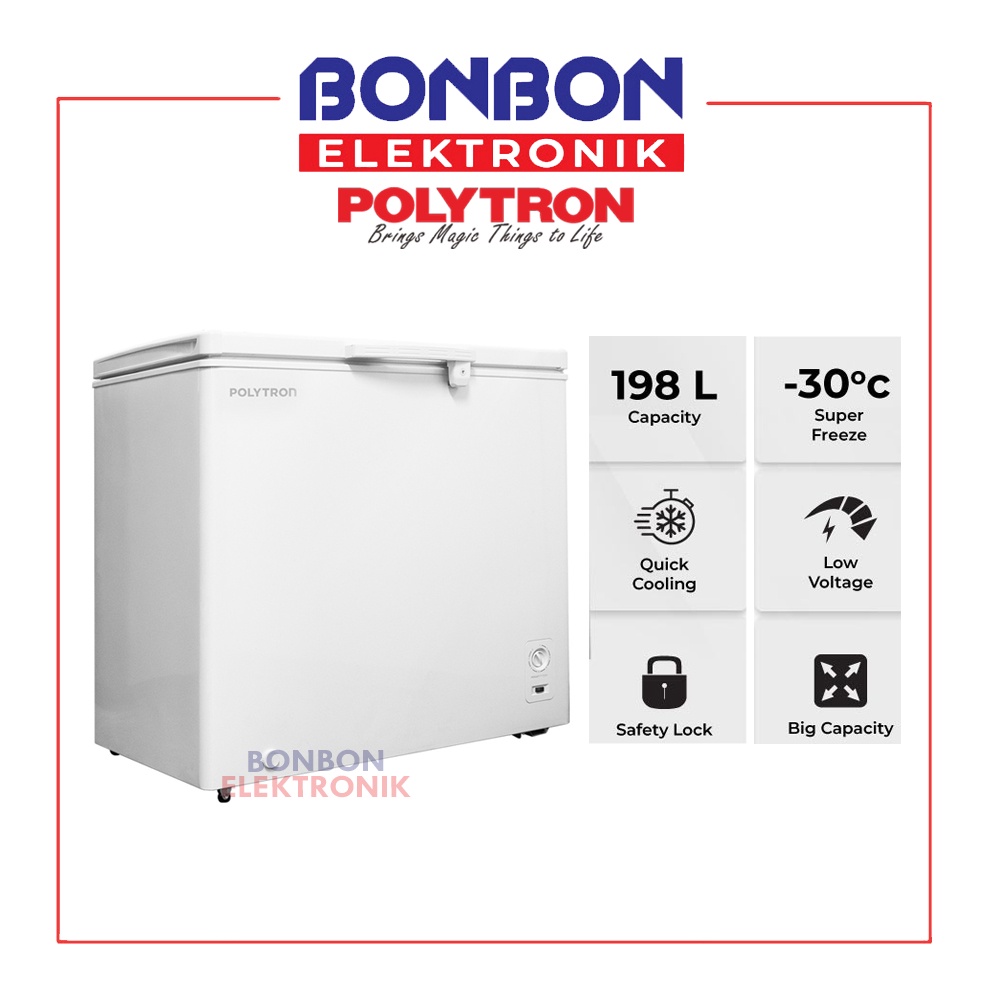 POLYTRON Chest Freezer 200 Liter PCF 218 / PCF218 200L