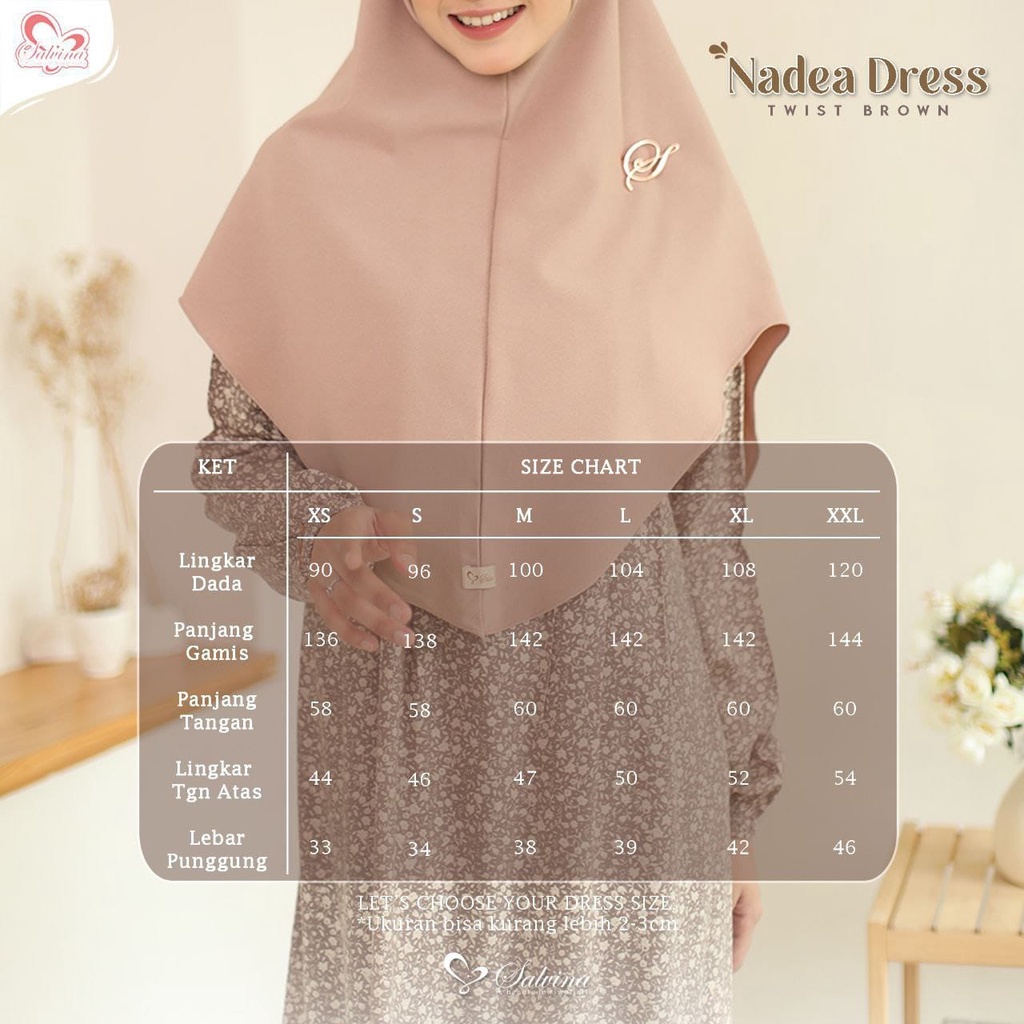 Salvina Hijab Nadea  (Dress only)  Quality Premium Syari'i